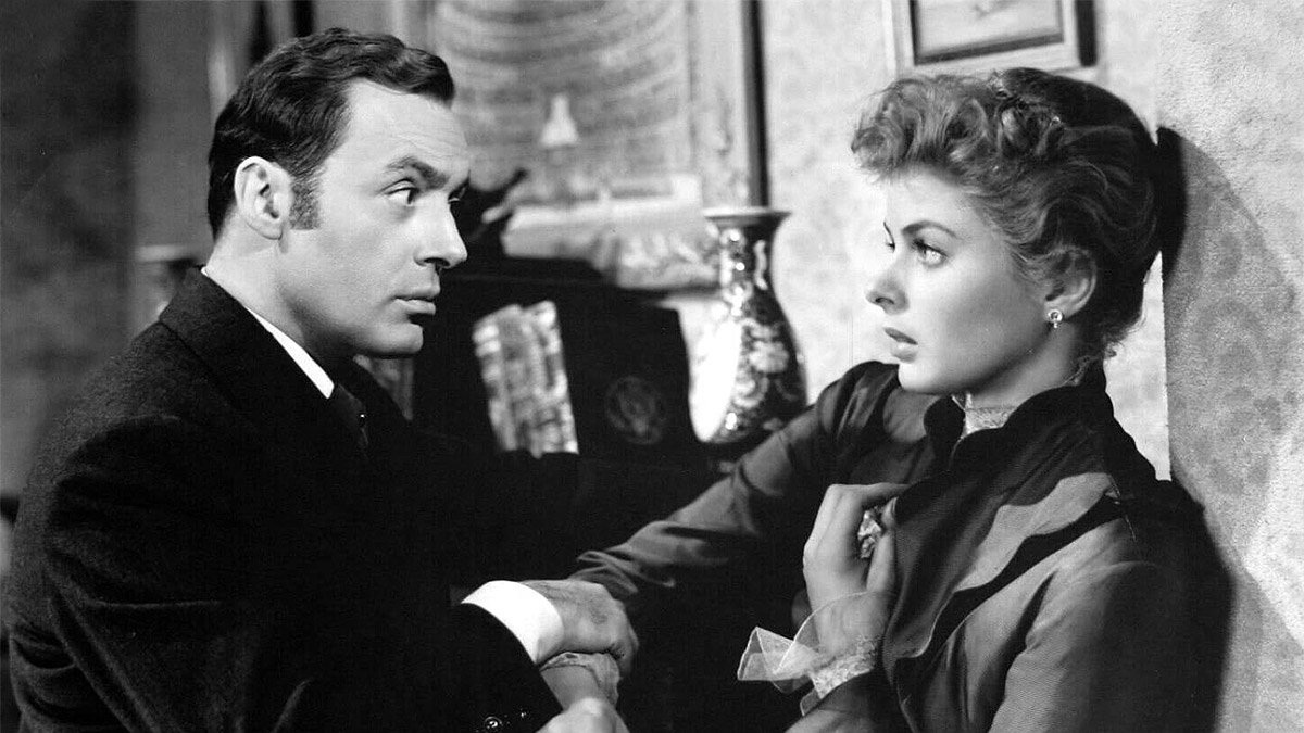 Charles Boyer e Ingrid Bergman en 'Luz que agoniza'.