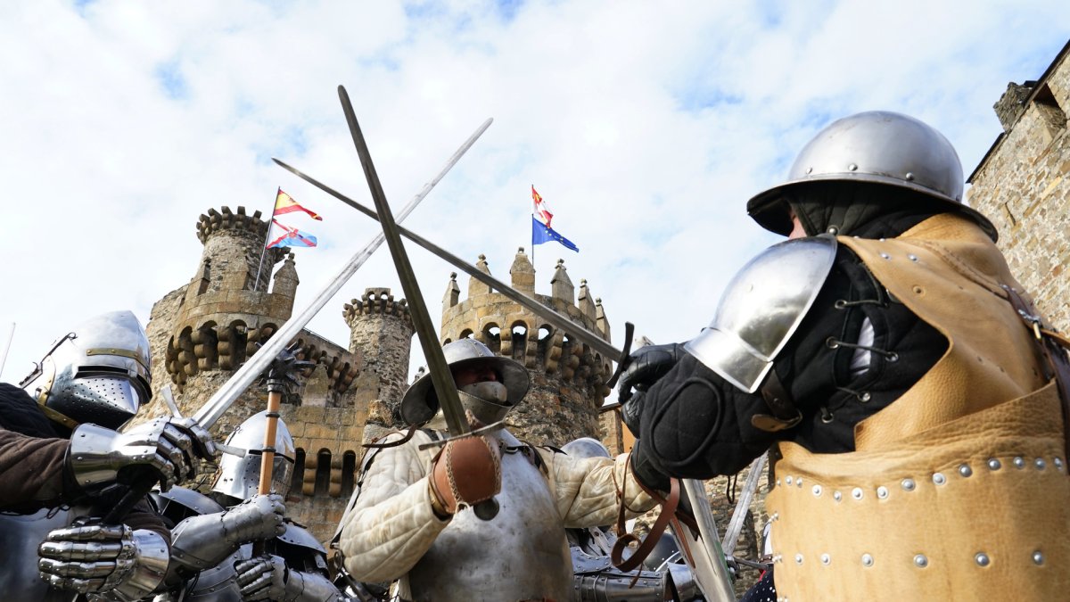 Recreación de la batalla de los Irmandiños en el Castillo de Ponferrada.