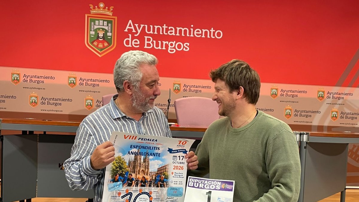 Burgos pedaleará este sábado por la espondilitis anquilosante y espera superar los 1.500 kilómetros solidarios