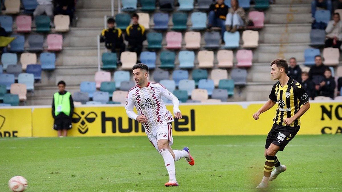 Imagen del partido del Mirandés.