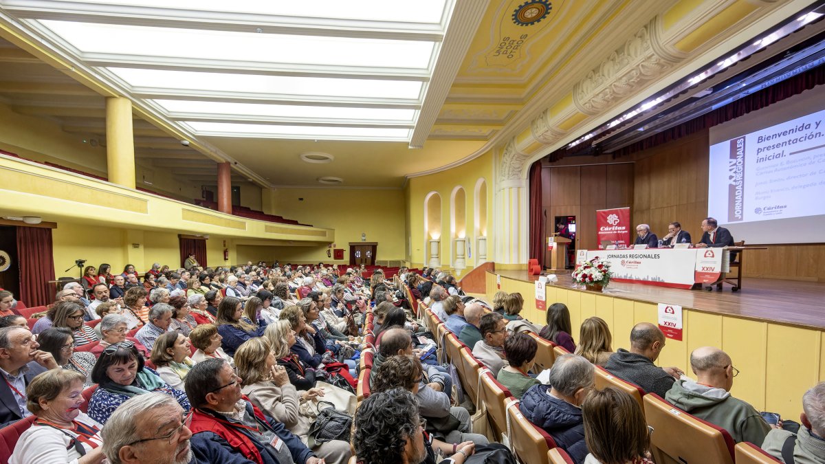 Instante de las Jornadas Regionales de Cáritas celebradas en Burgos.