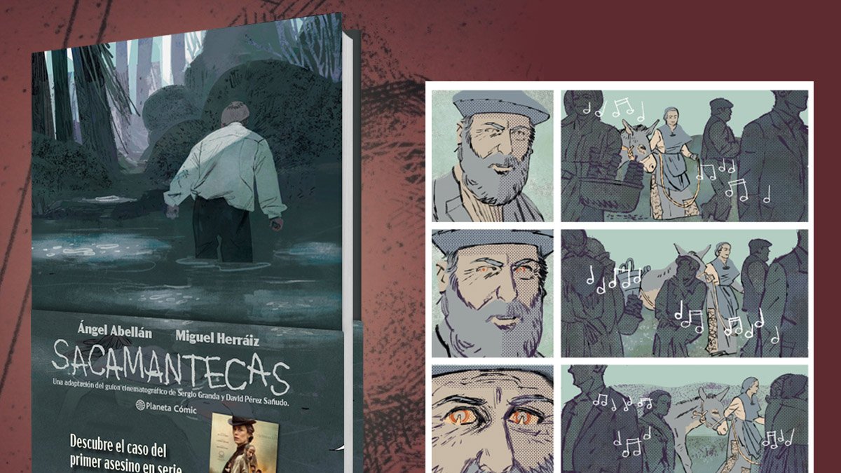 Portada y una página del cómic 'Sacamantecas'.