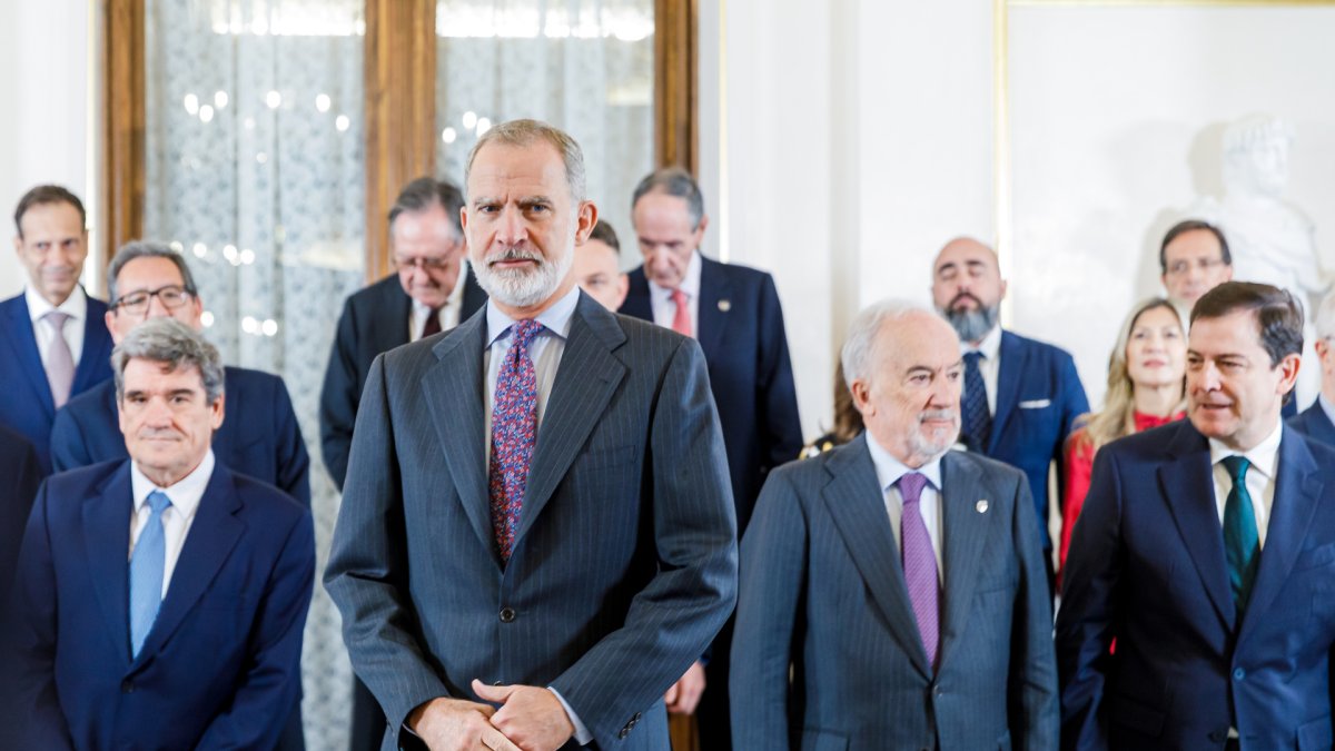 El Rey Felipe VI, asiste al Patronato de la Fundación Pro Real Academia Española.