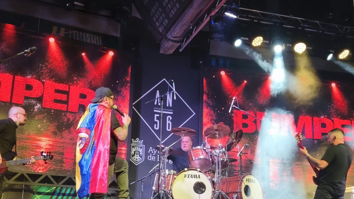 Actuación de Bumper, en el concierto solidario ‘Burgos suena por Colombia’ , el pasado 11 de septiembre.