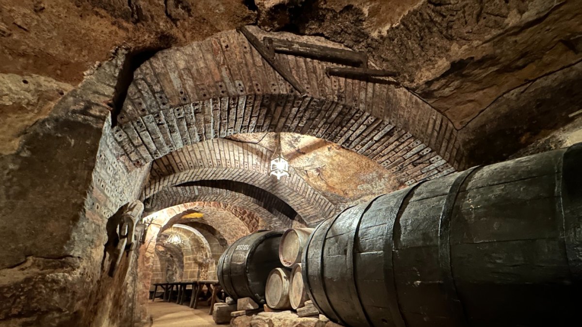 Imagen de una de las bodegas subterráneas de Aranda