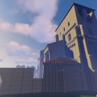 Imagen de la iglesia de Villamron en Minecraft.