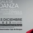 Cartel de la gala de danza que se celebrará el 15 de diciembre a las 20.30 horas.