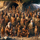 Población preneandertal de hace 400.000 años en la foto frente al viejo roble.