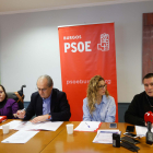 Noelia Frutos, Luis Briones, Virginia Jiménez y Jesús Puente, procuradores del PSOE por Burgos.