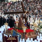 Imagen de la procesión de El Encuentro de la Semana Santa de Burgos.