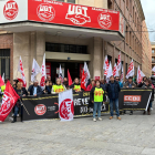 Imagen de la concentración celebrada hoy en Aranda de Duero