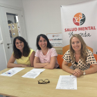 De izquierda a derecha, las psicólogas Cristina Muñoz, Blanca Cuesta y Alba Ortiz