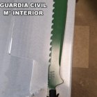 Machete intervenido.