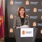 La portavoz del PSOE en la Diputación, Nuria Barrio, en rueda de prensa.
