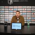 Miguel Pérez Cuesta 'Michu', en la sala de prensa del Burgos CF.