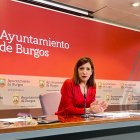 Nuria Barrio comparecía ayer ante los medios para trasladar lo sucedido en la segunda jornada de la comisión de investigación de la deuda de Prepay.