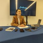 Andrea Ballesteros, momentos antes de la rueda de prensa. ECB