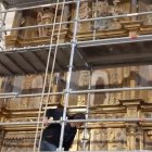 Restauración del retablo mayor de la iglesia de Escalada.