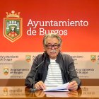 José María Romo, concejal socialista, en rueda de prensa en el Ayuntamiento de Burgos.