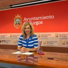 La concejala del PSOE, Blanca Carpintero, en rueda de prensa.