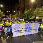 Manifestación en Miranda contra el cierre del taller de Remolcado de Renfe.