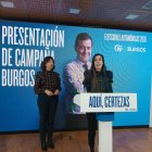 Marta Arroyo y Andrea Ballesteros, en la sede del PP de Burgos.