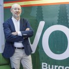 Iñaki Sicilia, en la sede de Vox Burgos.