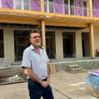 El concejal José Antonio Fuertes a pie de obra