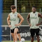 Curro Sánchez, durante el entrenamiento del jueves.