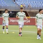 Iván Martínez, en el calentamiento en Las Palmas.