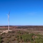 Imagen de los tres aerogeneradores instalados en Quintanilla Sobresierra. ECB
