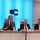 De izq. a dcha.: Javier González, Emilio de Domingo, René Jesús Payo y Julián Hoyos, en la presentación de la revista Sarmental. ECB