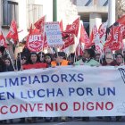 Imagen de una manifestación del sector de la limpieza.-ISRAEL L. MURILLO