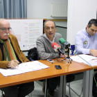 Lorenzo, Noguero y Moreno, durante la rueda de prensa.-JAIME CARAZO