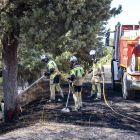 Los bomberos extinguieron un incendio en los campos de las laderas del cerro del Castillo hacia la carretera del Cementerio 