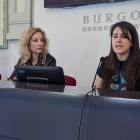 Blanca Carpintero y Laura Sagrado durante la presentación del Zurbarán Rock Burgos 2022. SANTI OTERO