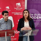 Fernando Saiz y Marga Arroyo en la presentación de la candidatura conjunta. ECB