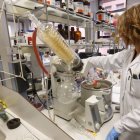 Una investigadora trabaja en uno de los laboratorios de la Facultad de Ciencias de la UBU.-RAÚL G. OCHOA