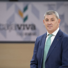 El presidente de Cajaviva Caja Rural, Jesús María Hontoria, posa en la sede de la entidad financiera. ECB