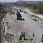 Imagen de las obras del AVE en el mes de octubre en el entorno de Quintanilla de las Carretas.-RAÚL G. OCHOA