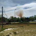 Imagen de uno de los dos incendios de hoy en Aranda de Duero