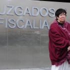 Mauricia Ibáñez, a la puerta de los juzgados. I. L. MURILLO