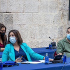 Los concejales de Podemos Burgos durante el debate sobre el estado de la ciudad. SANTI OTERO