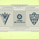 El resumen en vídeo del CD Mirandés - Almería (2-2) en el partido correspondiente a la Jornada 36 de La Liga SmartBank.