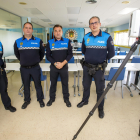 Imagen de los cuatro agentes que forman parte de la Unidad de Reconstrucción de Accidentes de la Policía Local. SANTI OTERO