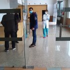 Zona de acceso al hospital de campaña de Aranda. L. V.