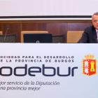 Lorenzo Rodríguez durante la presentación de lo acordado en el último consejo de administración de Sodebur. TOMÁS ALONSO
