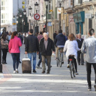 Vista de la calle Laín Calvo, una de las más comerciales de la capital burgalesa.