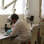 Científico analizando las piezas de una de las colecciones del Cenieh.