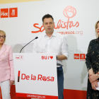 Daniel de la Rosa con Lola Ovejero y Sonia Rodríguez.